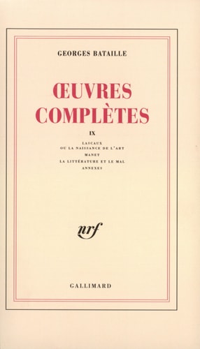 OEUVRES COMPLETES T9, de Georges Bataille | portada del libro