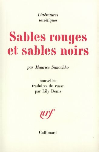 SABLES ROUGES ET SABLES NOIRS, de Moris Davidovitch Simachko | portada del libro