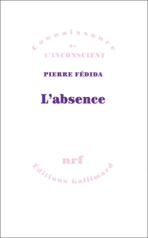 L'ABSENCE, de Fédida | portada del libro