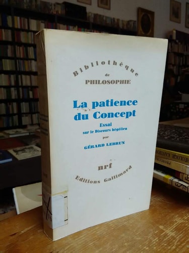 LA PATIENCE DU CONCEPT, de Lebrun | portada del libro