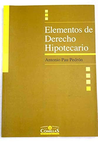 Elementos de Derecho Hipotecario, de Pau Pedrón | portada del libro