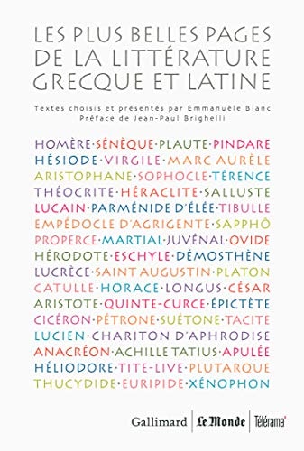 Les plus belles pages de la litterature grecque et latine (coffret 5v), de Emmanuèle Blanc | portada del libro