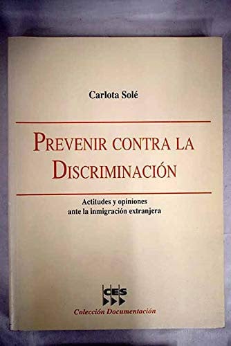 PREVENIR CONTRA LA DISCRIMINACION, de SOLE I PUIG | portada del libro
