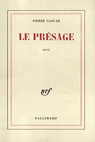 LE PRESAGE, de Gascar | portada del libro