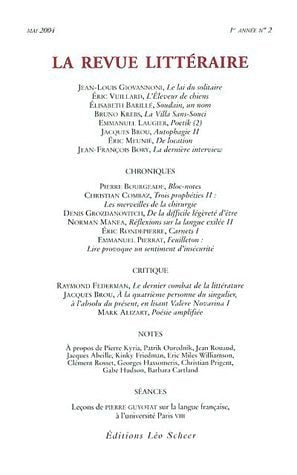 A REVUE LITTERAIRE N°2, de Jean-Louis Giovannoni | portada del libro