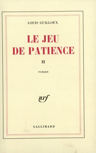 LE JEU DE PATIENCE T2, de Louis Guilloux | portada del libro