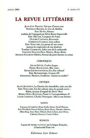 A REVUE LITTERAIRE N°4, de collectif | portada del libro