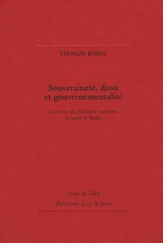 OUVERAINETE, DROIT ET GOUVERNEMENTALITE, de BERNS THOMAS | portada del libro