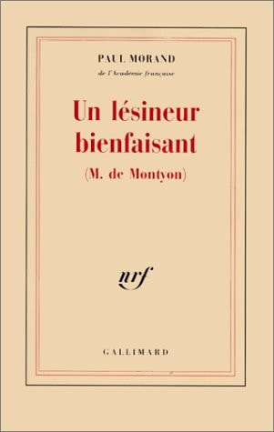 UN LESINEUR BIENFAISANT, de Paul Morand | portada del libro
