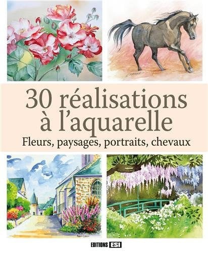 30 REALISATIONS A L'AQUARELLE FLEURS PAYSAGES PORTRAITS,, de BROZINSKA ANAST | portada del libro