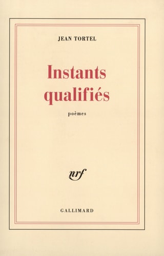 INSTANTS QUALIFIES, de Tortel | portada del libro
