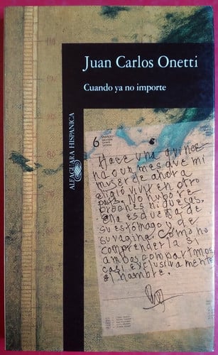 ALF CUANDO YA NO IMPORTE, de ONETTI JUAN CARLOS | portada del libro