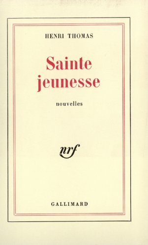 SAINTE JEUNESSE, de Thomas | portada del libro