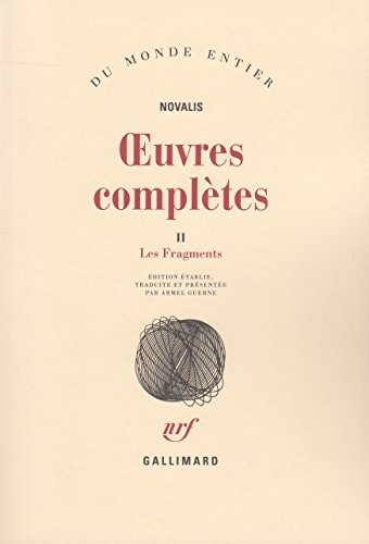 OEUVRES COMPLETES T2, de Novalis | portada del libro