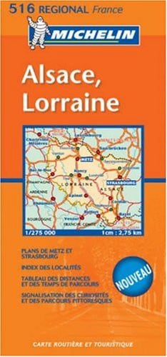 MAPA REGIONAL ALSACE/LORRAINE, de SIN AUTOR | portada del libro
