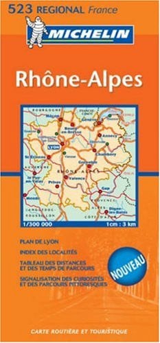 MAPA REGIONAL RHONE-ALPES, de SIN AUTOR | portada del libro