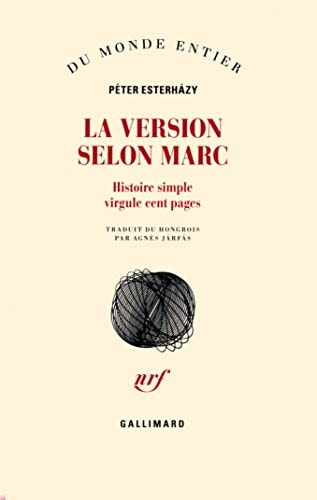 LA VERSION SELON MARC, de Péter Esterházy | portada del libro