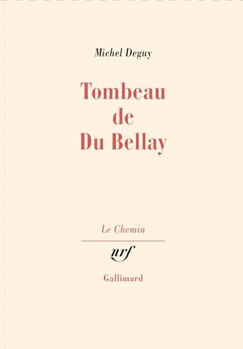 TOMBEAU DE DU BELLAY, de Deguy | portada del libro