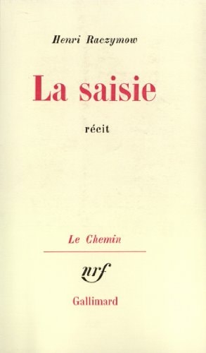 SAISIE, de Raczymow | portada del libro