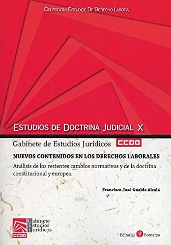 ESTUDIOS DE DOCTRINA JUDICIAL X. NUEVOS CONTENIDOS, de GUALDA ALCALA | portada del libro