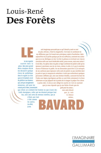 LE BAVARD, de Des Forêts | portada del libro