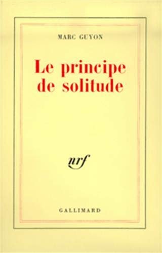 LE PRINCIPE DE SOLITUDE, de Guyon | portada del libro