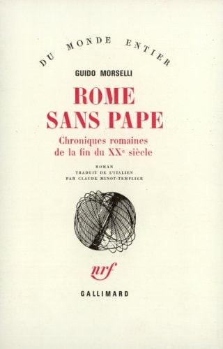 ROME SANS PAPE, de Guido Morselli | portada del libro