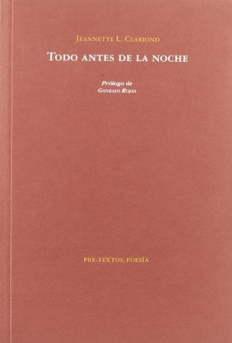 áTodo antes de la noche, de Clariond | portada del libro