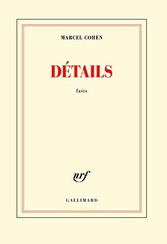 DETAILS, de Marcel Cohen | portada del libro