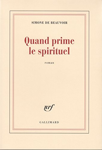 QUAND PRIME LE SPIRITUEL, de Simone de Beauvoir | portada del libro