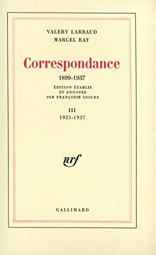 CORRESPONDANCE T3, de Valery Larbaud | portada del libro