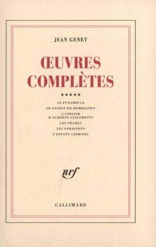 OEUVRES COMPLETES T5, de Genet | portada del libro