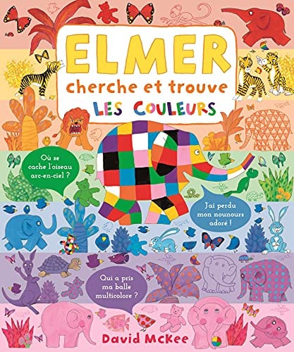 LMER CHERCHE ET TROUVE LES COULEURS, de David McKee | portada del libro