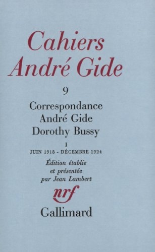 CORRESPONDANCE T1, de Gide | portada del libro
