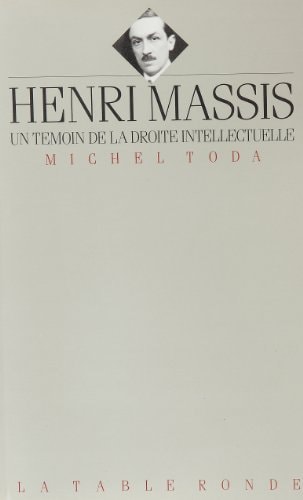 HENRI MASSIS UN TEMOIN, de Michel Toda | portada del libro