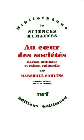 AU COEUR DES SOCIETES, de Marshall Sahlins | portada del libro