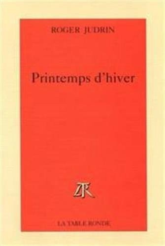 PRINTEMPS D HIVER, de Roger Judrin | portada del libro