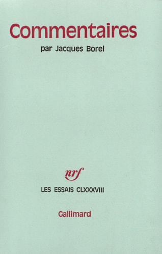 COMMENTAIRES, de Borel | portada del libro