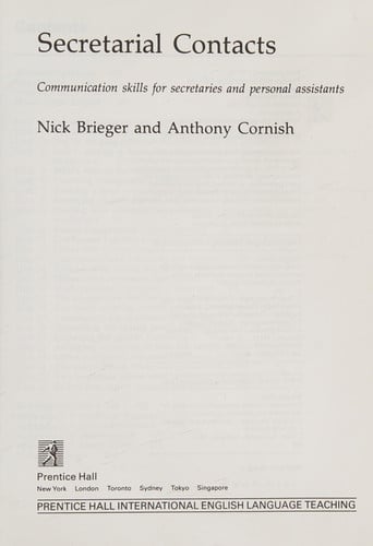 SECRETARIAL CONTACTS, de BRIEGER | portada del libro