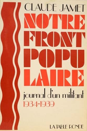 NOTRE FRONT POPULAIRE, de Jamet | portada del libro