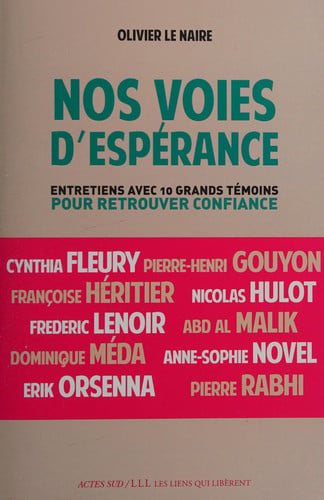 NOS VOIES DESPERANCE, de OLIVIER LE NAIRE ET COLLECTIF | portada del libro