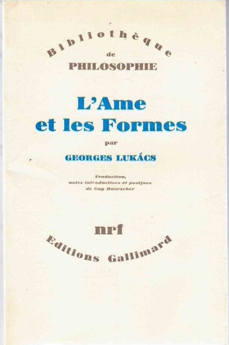 L'AME ET LES FORMES, de György Lukács | portada del libro