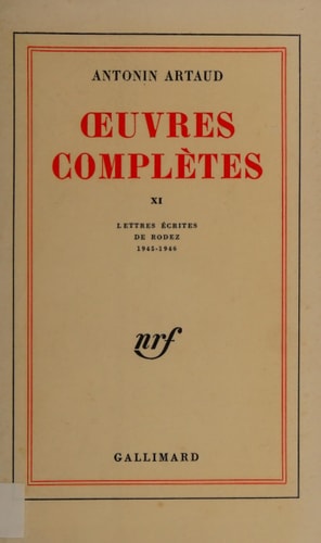OEUVRES COMPLETES T11, de Antonin Artaud | portada del libro