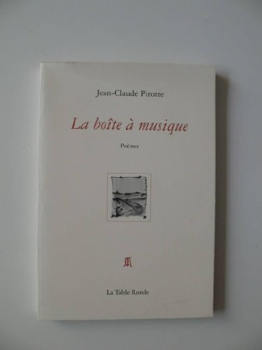 BOITE A MUSIQUE, de Jean-Claude Pirotte | portada del libro