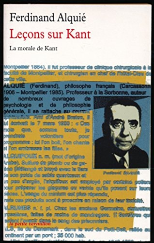 LECONS SUR KANT, de Ferdinand Alquié | portada del libro