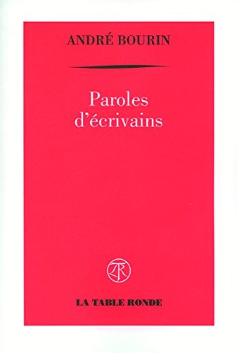 PAROLES D'ECRIVAINS, de Bourin | portada del libro