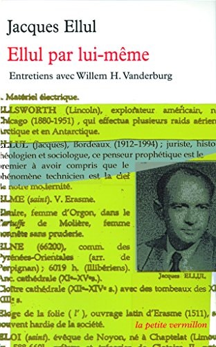 ELLUL PAR LUI-MEME, de Jacques Ellul | portada del libro