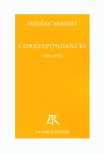 CORRESPONDANCES, de Berthet | portada del libro