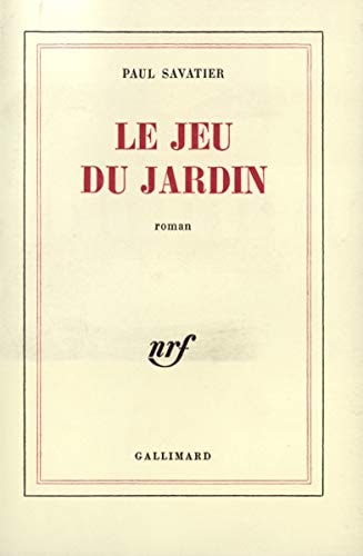 JEU DU JARDIN, de Savatier | portada del libro