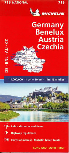 Germany, Benelux, Austria, Czech Republic - Michelin Nationa, de MICHELIN | portada del libro